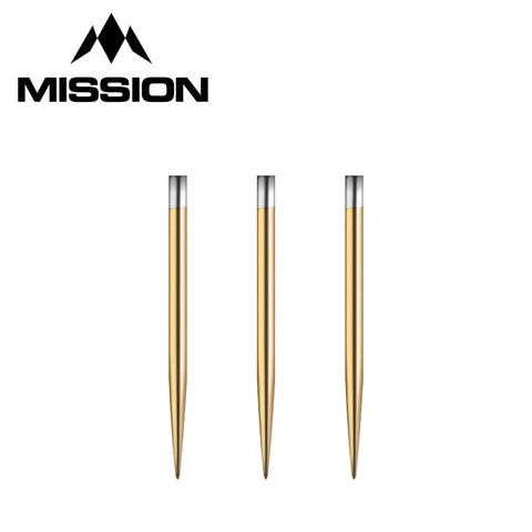 38mm Glide Points - Gold - Points Only - Mission Darts