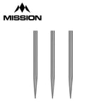 60mm Glide Points - Silver - Points Only - Mission Darts