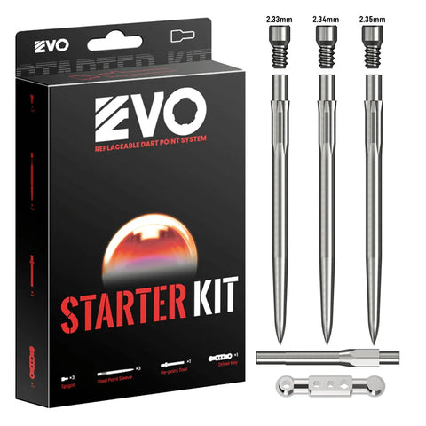 Starter Kit with 32mm Evo Dart Points - Smooth - Silver