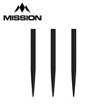 32mm Glide Points - Black - Points Only - Mission Darts