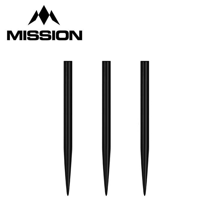 36mm Glide Points - Black - Points Only - Mission Darts