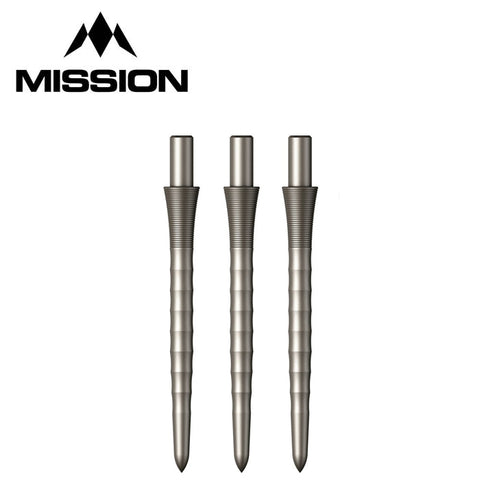 28mm Sniper Points - Ripple - Silver - Points Only - Mission Darts